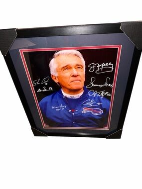 Professionally Framed Buffalo Bills Legends Photo - Multi-Signed 22”x26”